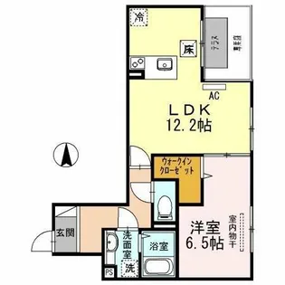 フラハ【1階】の間取り