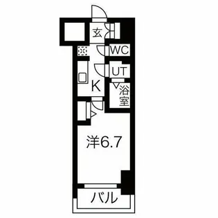 メイクス鶴舞Ⅱ【1303号室】の間取り