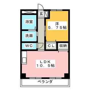 エクセルフジ【1階】の間取り