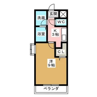 1Kの間取り画像