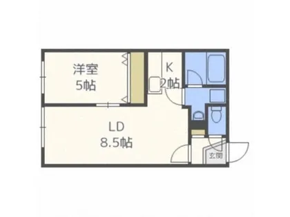 フィオレンテ豊平公園【2階】の間取り