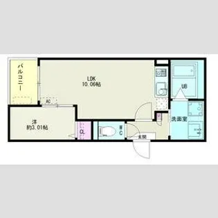 Jack komeiⅡ【103号室】の間取り