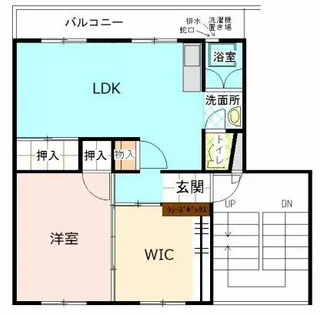 公社賃貸SMALIO 牧野【3-202号室】の間取り