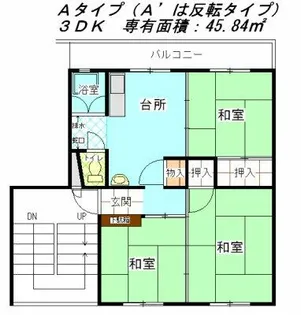 3DKの間取り画像