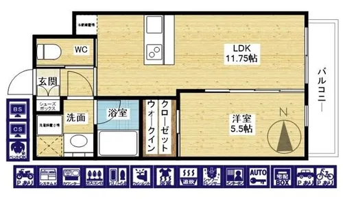 プレジオ三国EURO【1004号室】の間取り