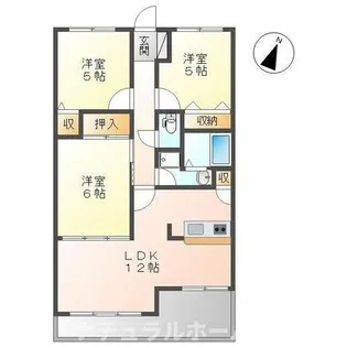 シャンテクール春日【205号室】の間取り