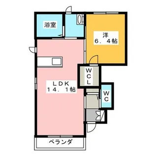 ボヌール若宮【1階】の間取り