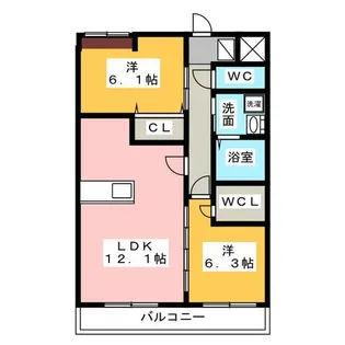GRANDUKE松原【2階】の間取り
