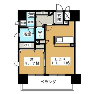La Casa Alba Due【6階】の間取り