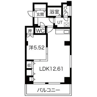 レジデンスカープ札幌【19階】の間取り