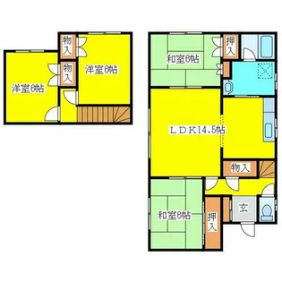 北海道札幌市清田区清田九条3丁目【一戸建】の間取り