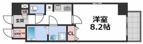ピアグレース上本町【13階】の間取り