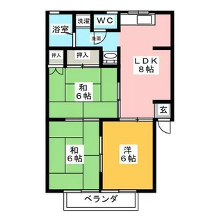 光メゾン【1階】の間取り