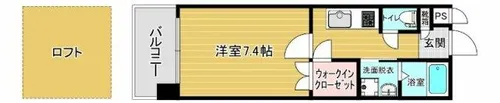 リファレンス天神【10階】の間取り