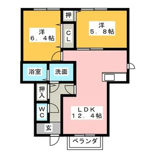 ジャルダンⅡ【1階】の間取り