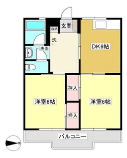 サンハイツ【403号室】の間取り