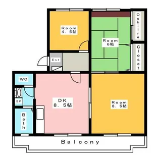 グリーンハイツ【2階】の間取り