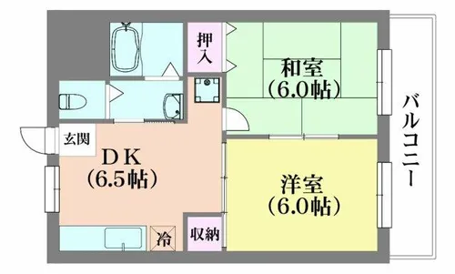 エステート五宮【4階】の間取り