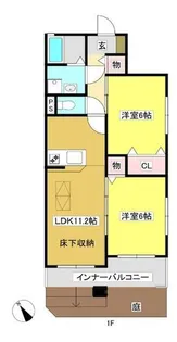 DELLA CASA A【102号室】の間取り