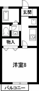 シャルム茶臼山【210号室】の間取り