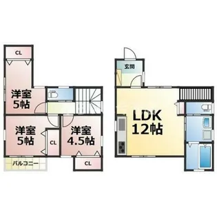 愛知県名古屋市中村区千成通5丁目【一戸建】の間取り