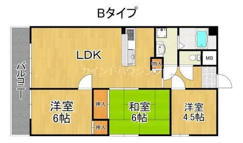 フローラーなかじま【5階】の間取り