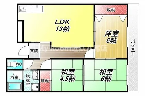 ミレニアムニシムラ【2階】の間取り