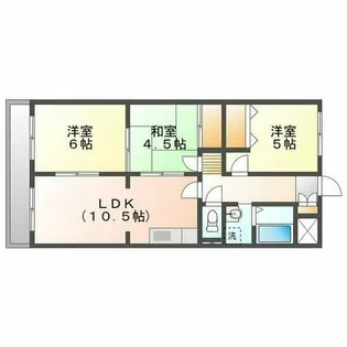 シャトー押部【3階】の間取り