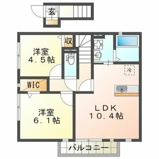 クローバー富士5号館【2階】の間取り