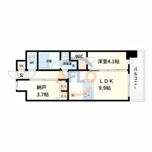 スプランディッド梅田グランノース【503号室】の間取り