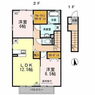 パークサイド東出 Ⅱ【202号室】の間取り