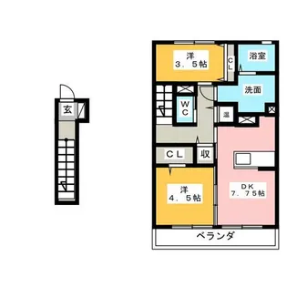 レジデンス星【2階】の間取り