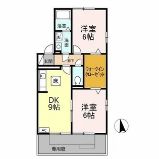 マ・メゾン五番館【1階】の間取り