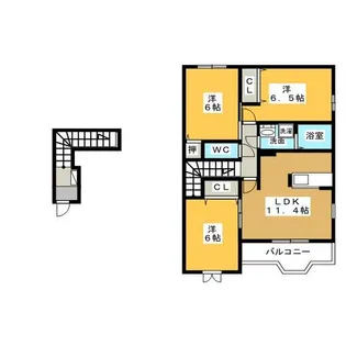 パークヒルズK D棟【2階】の間取り