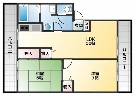 エルセレッソ【205号室】の間取り