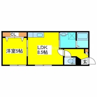 エスカイヤ南ヶ丘【101号室】の間取り