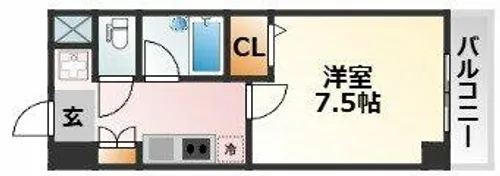 大阪府大阪市東淀川区相川3丁目【マンション】の間取り