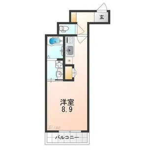 アクアレスト堺【1階】の間取り