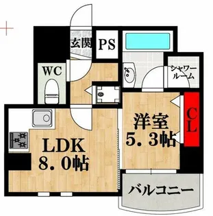 ZEUS桜川プレミアム【2階】の間取り