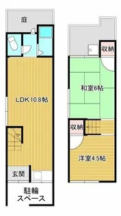 大阪府門真市上野口町【テラスハウス】の間取り