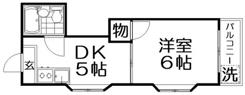 ロータリーマンション萱島【4階】の間取り