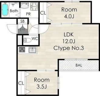 AVANTIO ASAKAYAMA【203号室】の間取り