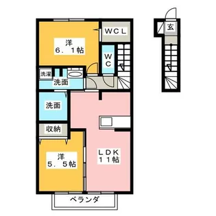 ヴィラ宿跡【2階】の間取り