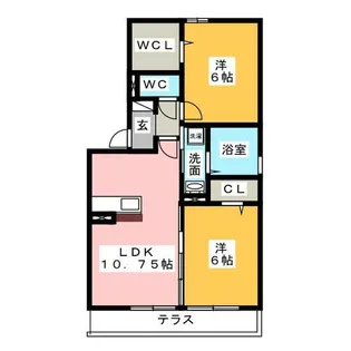 ハロウェル A棟【1階】の間取り