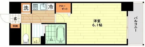 大阪府大阪市浪速区稲荷2丁目【マンション】の間取り