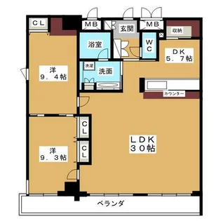 レジディア東桜Ⅱ【12階】の間取り