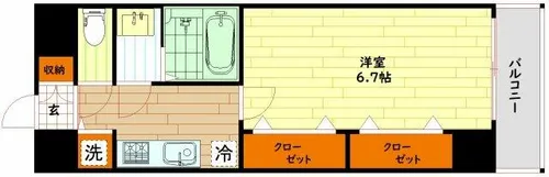 サムティ大阪WESTグランジール【3階】の間取り