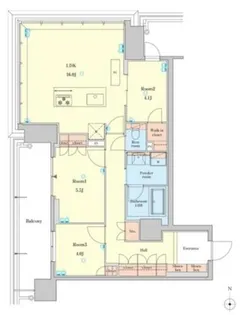 RJR堺筋本町タワー【11階】の間取り