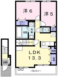 シャレード【2階】の間取り