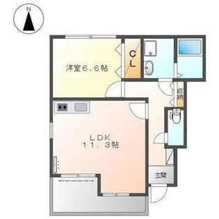 メルヴェーユ【1階】の間取り